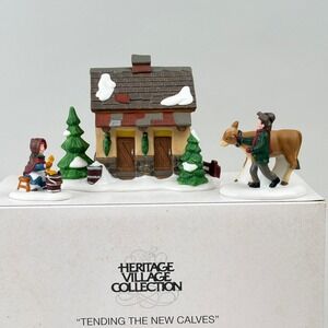 Dept 56 Tending the New Calves Heritage Village Set #58395 NOS